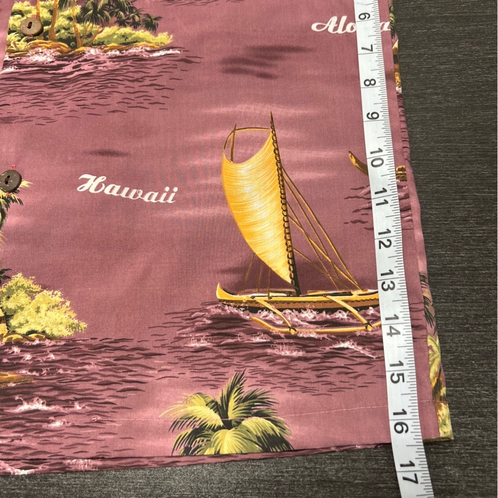 Royal Creations Men's Vintage Button Down Hawaiian Tropical Shirt Made in Hawaii - Picture 11 of 13